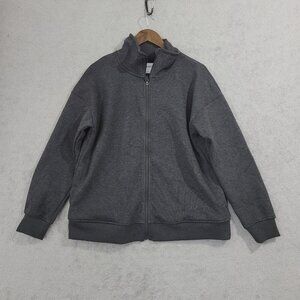 NEW Mondetta Women's L Heathered Full Zip Fleece Lined Sweatshirt Jacket